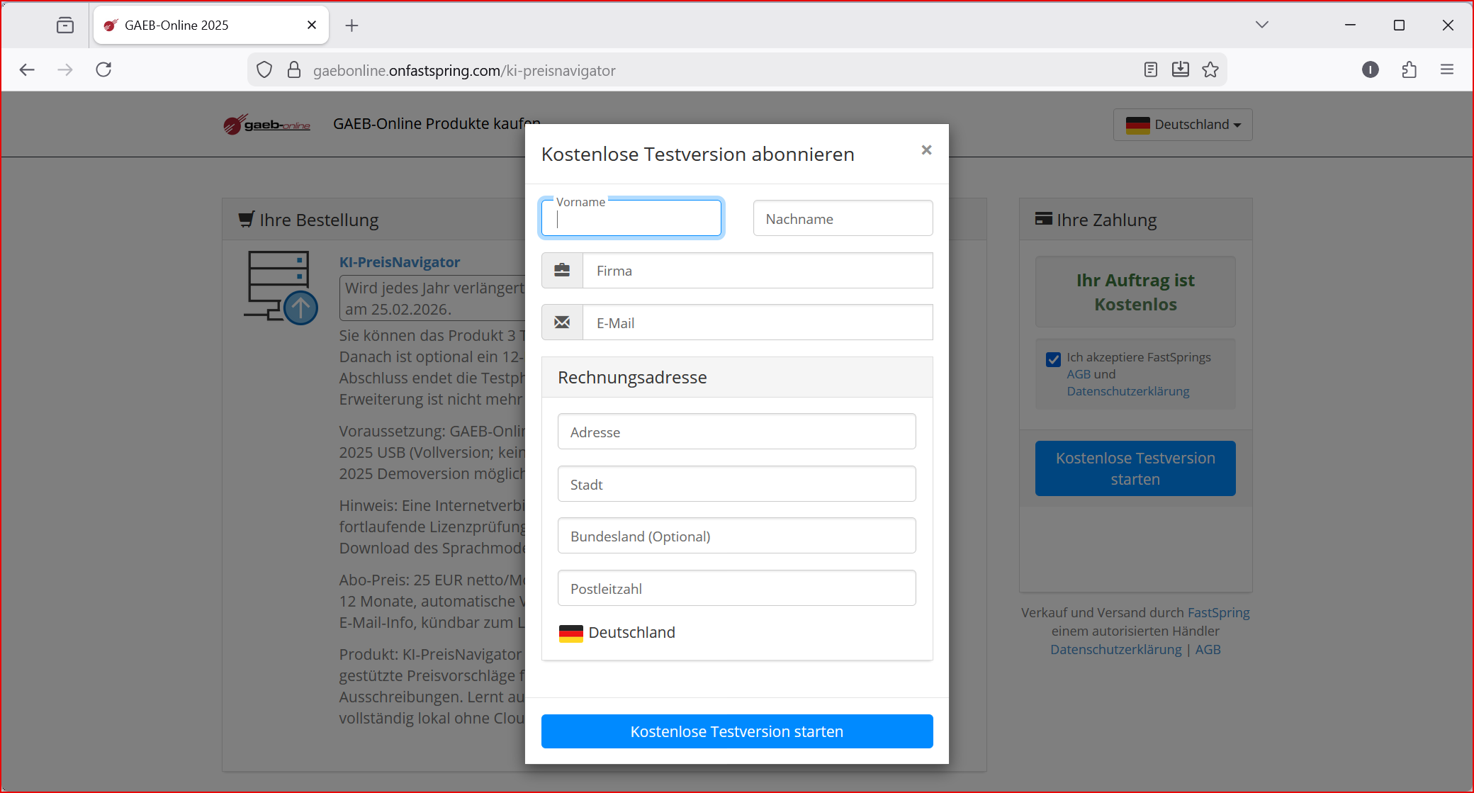 KI-PreisNavigator Test Schritt 3